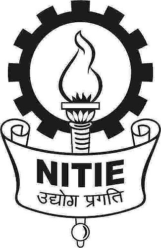 Logo of NITIE in article about the top MBA programs offering unique specializations in India.