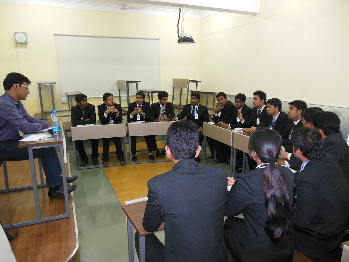  A snapshot of a placement group discussion at an MBA college in India