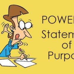 Image of person working on his statement of purpose